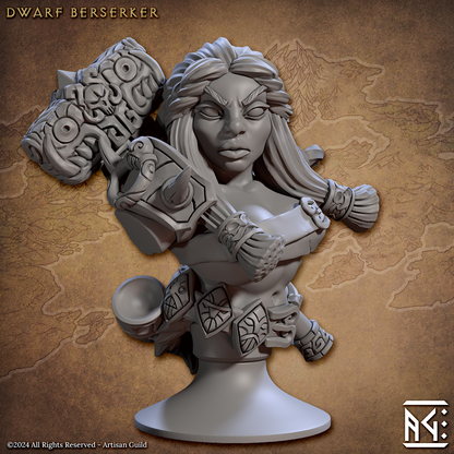 Dwarf Berserker Bust